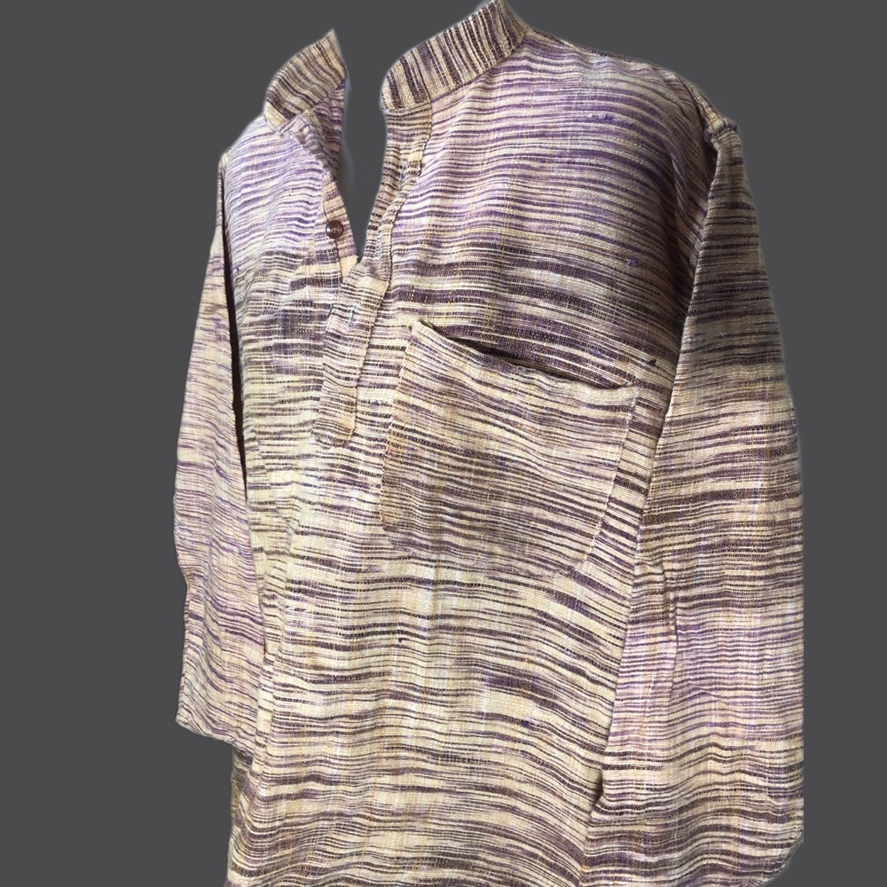Unknown Name Woven 3 Button Long-sleeve Shirt
